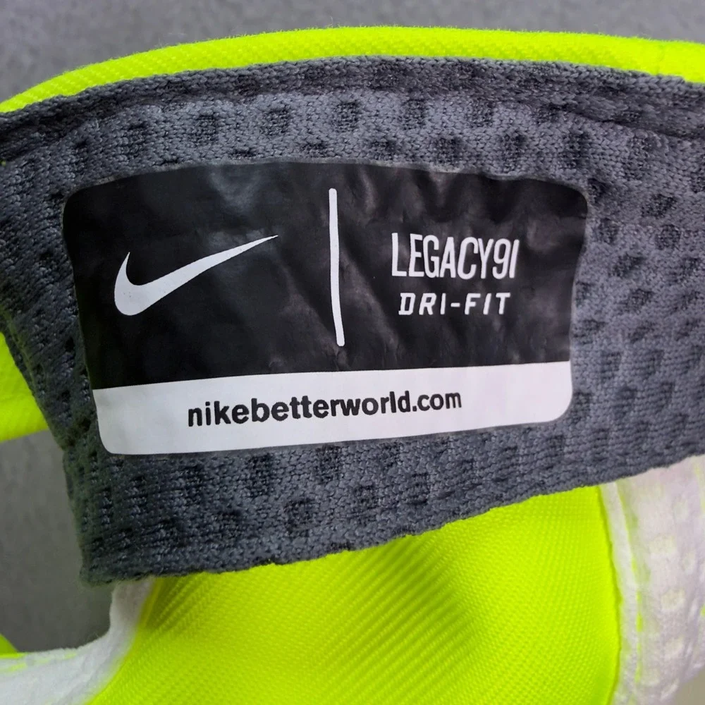 Nike Roger Federer RF Legacy91 Dri-Fit Hat Neon Yellow Adjustable Tennis Cap